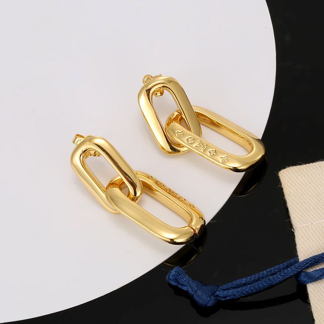 Louis Vuitton Earrings Gold 050#307 - 1