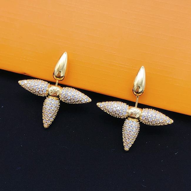 Louis Vuitton Earrings Gold 040#307 - 1