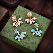 Gucci Earrings Gold Pink 075#307 - 4