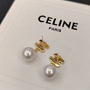 Celine Earrings Gold Pearl 062#307 - 5