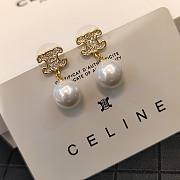 Celine Earrings Gold Pearl 062#307 - 4