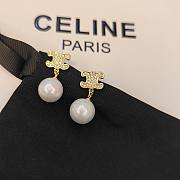 Celine Earrings Gold Pearl 062#307 - 2