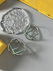 Fendi Earrings Silver Green 020#307 - 5