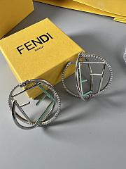 Fendi Earrings Silver Green 020#307 - 4