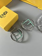 Fendi Earrings Silver Green 020#307 - 3