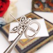 Dior Earrings Silver Butterfly 022#307 - 5