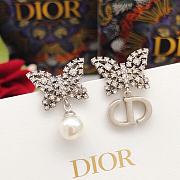 Dior Earrings Silver Butterfly 022#307 - 3