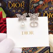 Dior Earrings Silver Butterfly 022#307 - 4