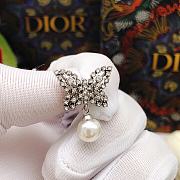 Dior Earrings Silver Butterfly 022#307 - 2