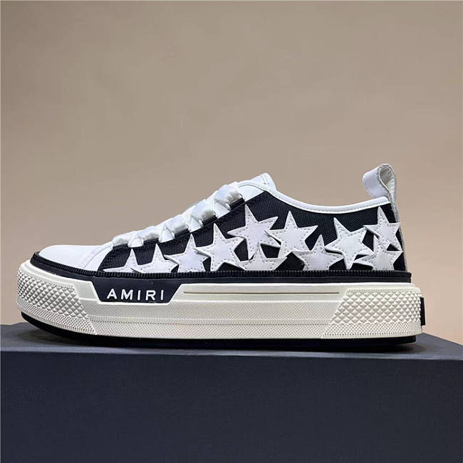 Amiri Sneaker Stars Court Low Black White - 1