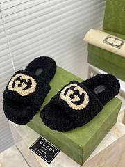 Gucci Slides Fur Black - 4