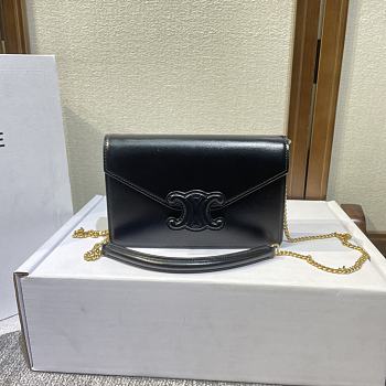 Celine Bags 60123173 Black size 19.5×4.5×12.5cm