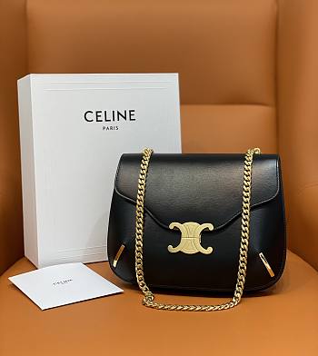 Celine Bags 80123220 Black Size 24.5x17x4cm