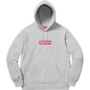 Supreme 19ss Swarovski Box Logo Hoodie Grey - 2