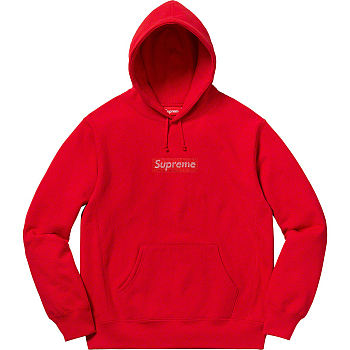 Supreme 19ss Swarovski Box Logo Hoodie Red