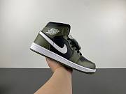 Air Jordan 1 Mid Black White Olive BQ8426-092 - 5