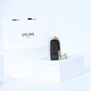 Celine Bag Black Gold 197993 Size 20.5x10.5x4cm - 6