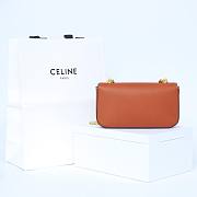 Celine Bag Brown Gold 197993 Size 20.5x10.5x4cm - 3