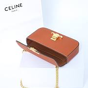 Celine Bag Brown Gold 197993 Size 20.5x10.5x4cm - 4
