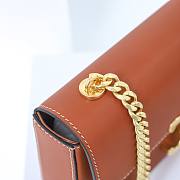 Celine Bag Brown Gold 197993 Size 20.5x10.5x4cm - 6