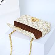 Celine Bag White Gold 197993 Size 20.5x10.5x4cm - 5