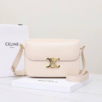 Celine Bag White 191242 Size 22.5x16.5x7.5cm