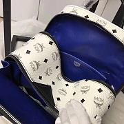 MCM Backpack  White A1036 Size 30x41x18cm - 4