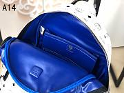 MCM Stark Backpack In Visetos White 33x27x13CM - 4