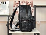 MCM Stark Backpack In Visetos Black 33x27x13CM - 3