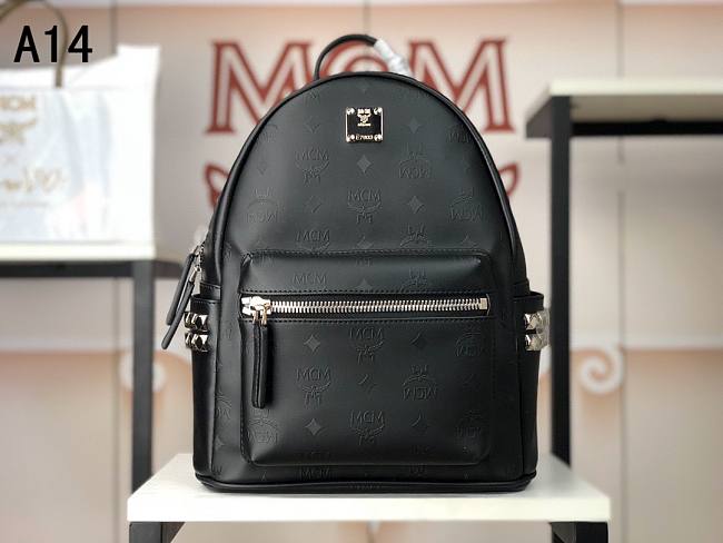 MCM Stark Backpack In Black 33x27x13CM - 1