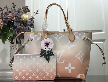 LV NEVERFULL M45680 Peach Size 31x28x14cm
