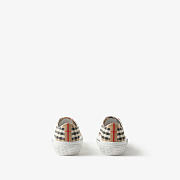 Burberry Check Cotton Sneakers Beige - 5