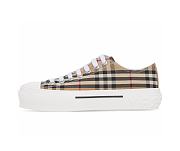 Burberry Check Cotton Sneakers Beige - 2