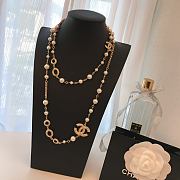 Chanel Necklace Gold Pearl 62 - 6
