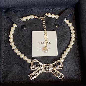 Chanel Necklace Gold Pearl 85