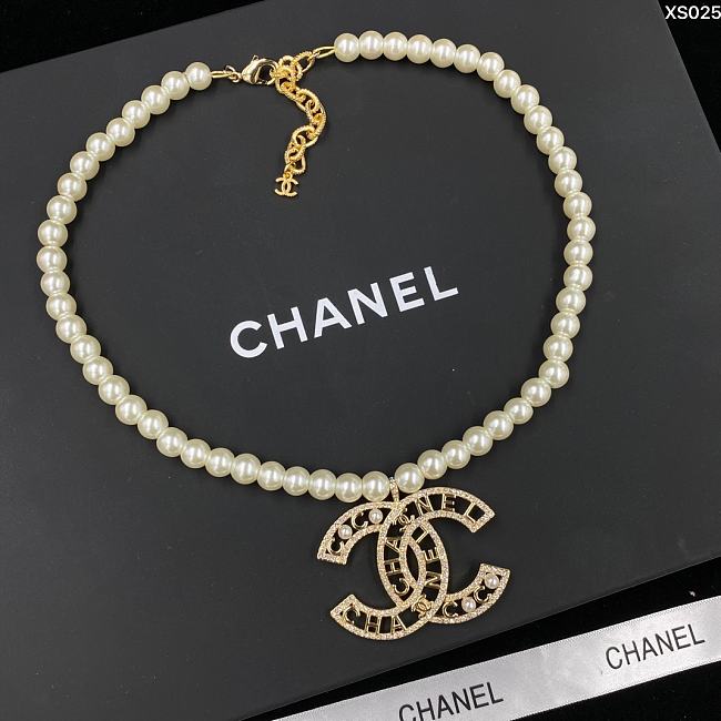 Chanel Necklace Gold Pearl 232 - 1
