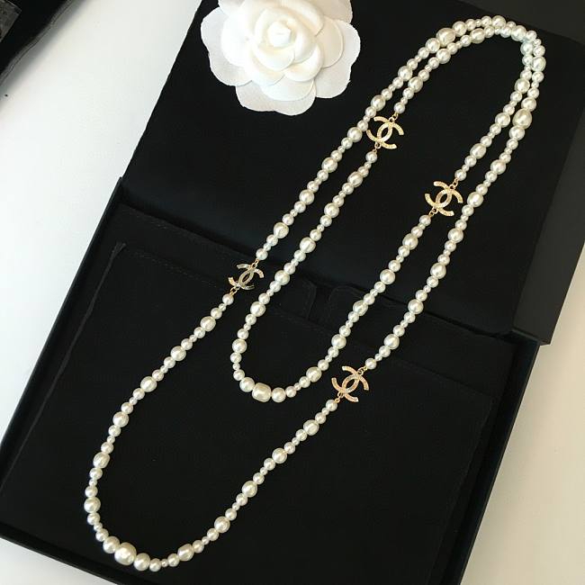 Chanel Necklace Gold Pearl 250 - 1