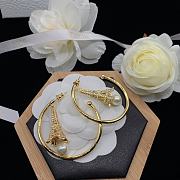 Dior Earrings Gold Tower 05 - 3