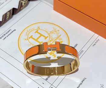 Hermes CLIC Bracelet Orange Gold