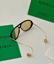 Bottega Veneta Drop Aviator Sunglasses Gold Black - 4