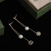 Gucci Earrings Gold Flowers Pearl 15 - 5
