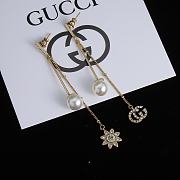Gucci Earrings Gold Flowers Pearl 15 - 3