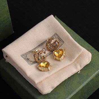 Gucci Earrings Gold Heart 06