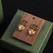 Gucci Earrings Gold Heart 06 - 5