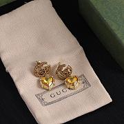 Gucci Earrings Gold Heart 06 - 3