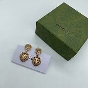 Gucci Earrings Gold Lion 06 - 5