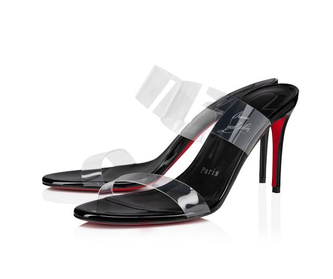 Christian Louboutin Mules Just Nothing Patent Leather Black 85mm - 1