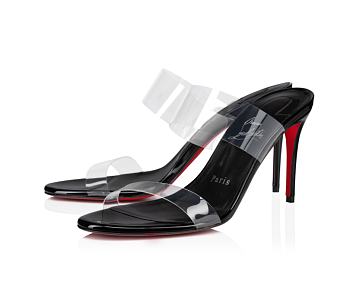 Christian Louboutin Mules Just Nothing Patent Leather Black 85mm