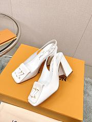 LV Shake Slingback Pump White 5.5cm 8.5cm - 4