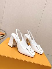 LV Shake Slingback Pump White 5.5cm 8.5cm - 2